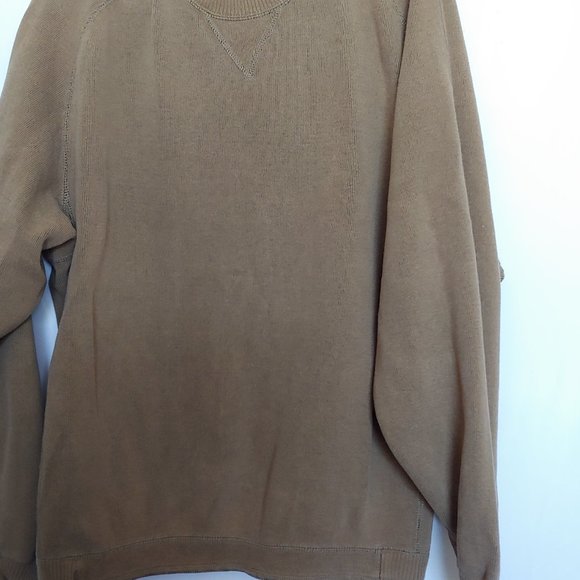 Tommy Bahama mens crewneck reversible tobacco gold and grey sweater - Picture 6 of 14